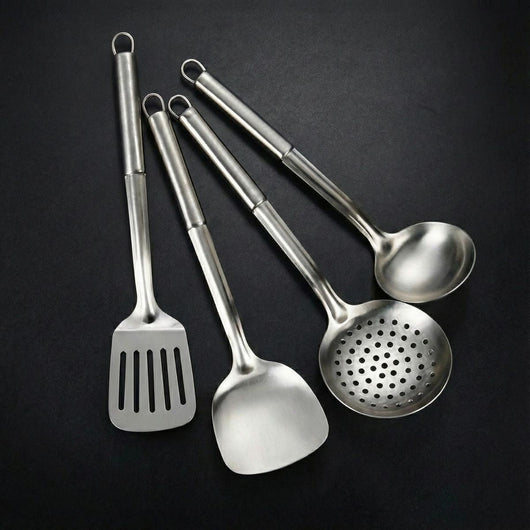 Hand-Hammered Titanium Pan & Sauté Set with Walnut Board and Utensils