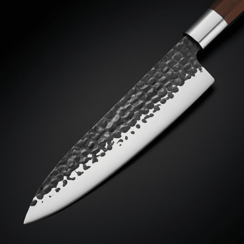 Japanese-Style Hammered Stainless Steel Chef’s Knife – 7.3 inch (18.5 cm) Precision Blade