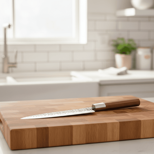 Japanese-Style Hammered Stainless Steel Chef’s Knife – 7.3 inch (18.5 cm) Precision Blade