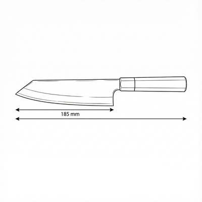 Japanese-Style Hammered Stainless Steel Chef’s Knife – 7.3 inch (18.5 cm) Precision Blade
