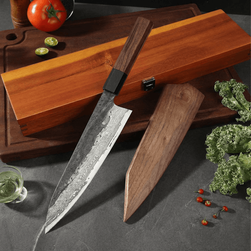 Kiritsuke Knife – Stainless Steel Blade, Ironwood Handle, 8.5 inch (21.5 cm)