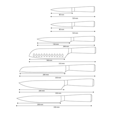 Japanese-Style Knife Set – Precision Collection (7-Piece Set)