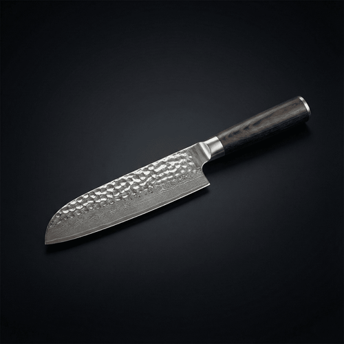 Japanese-Style Hammered Santoku Knife – 7.1 inches (18 cm) Precision Blade