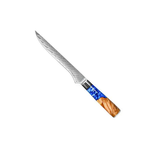 Limited Edition Japanese Damascus Knife Set – 6-Piece Saphire Series