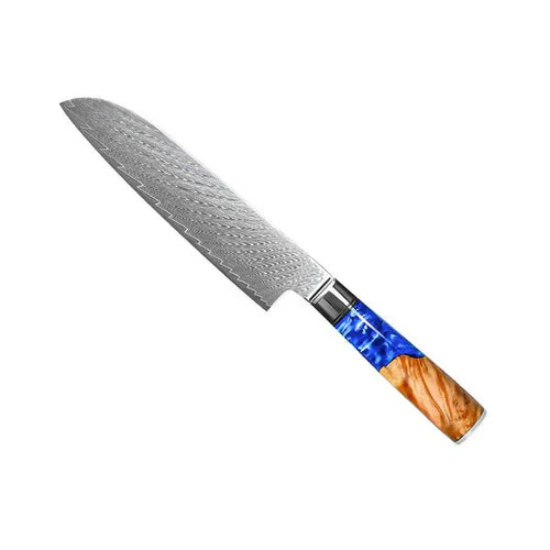 Limited Edition Japanese Damascus Knife Set – 6-Piece Saphire Series