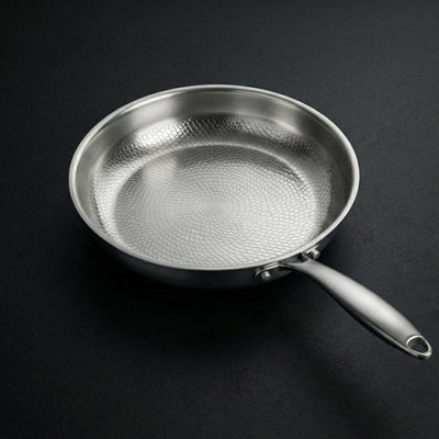 Hand-Hammered Titanium Pan & Sauté Set with Walnut Board and Utensils
