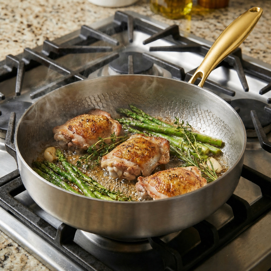 Hand-Hammered High-Wall Titanium Pan | Limited Edition