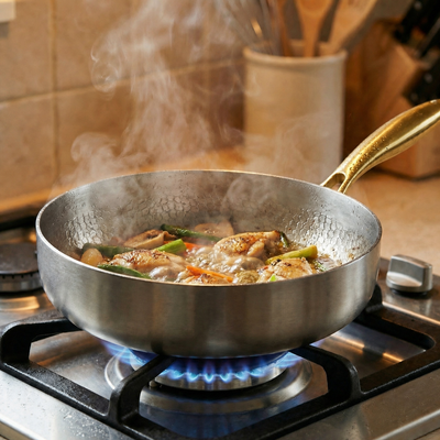 Hand-Hammered High-Wall Titanium Pan | Limited Edition