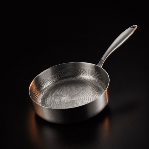 Hand-Hammered Titanium Stir-Fry Set with 1 Lid (8, 8 & 10 Inch)