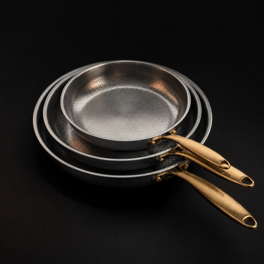 Hand-Hammered Titanium Pan - 3-piece set I Limited Edition