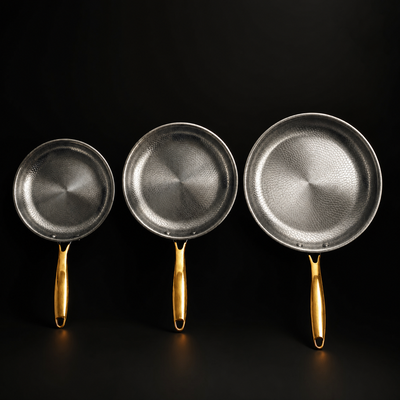 Hand-Hammered Titanium Pan - 3-piece set I Limited Edition
