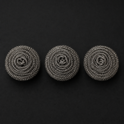 Titanium Pan Scrubbers | Rust-Proof Cleaning Coils (Set of 3)