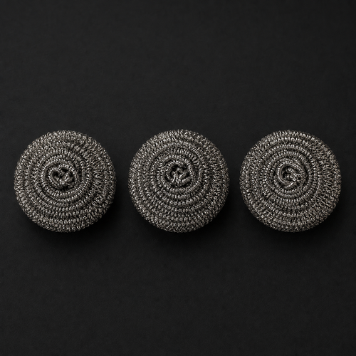 Titanium Pan Scrubbers | Rust-Proof Cleaning Coils (Set of 3)