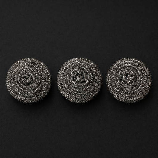 Titanium Pan Scrubbers | Rust-Proof Cleaning Coils (Set of 3)