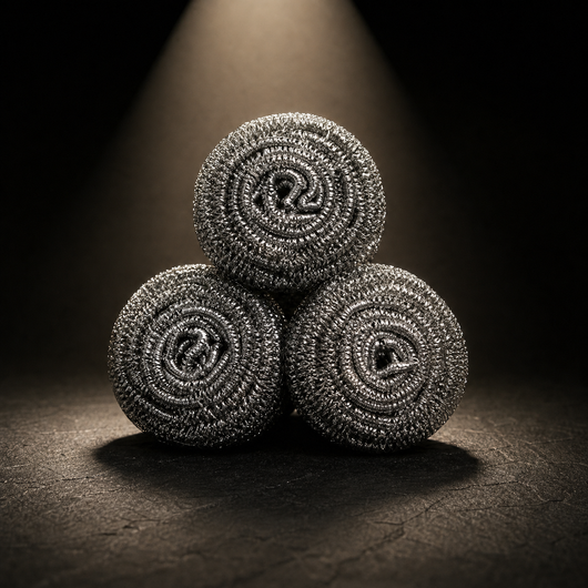 Titanium Pan Scrubbers | Rust-Proof Cleaning Coils (Set of 3)