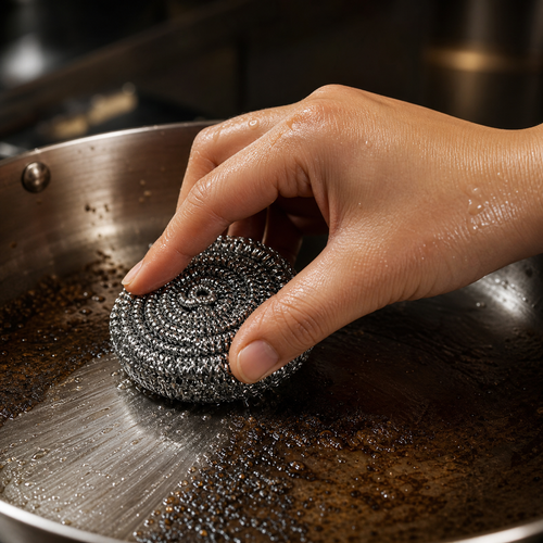 Titanium Pan Scrubbers | Rust-Proof Cleaning Coils (Set of 3)