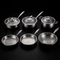 Hand-Hammered Titanium Complete Kitchen Set with 3 Lids (10, 11 & 12 Inch)