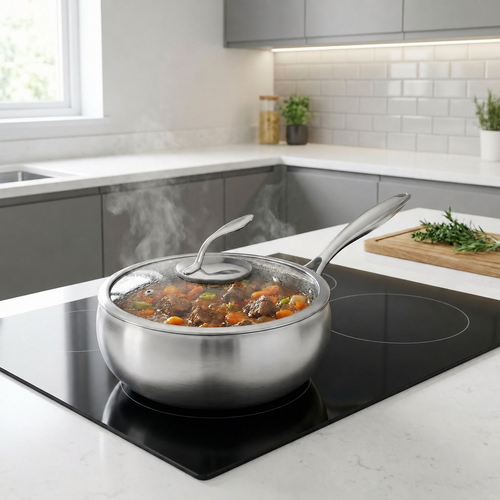 Hand-Hammered Titanium Sauté Pan