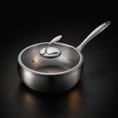 Hand-Hammered Titanium Sauté Pan