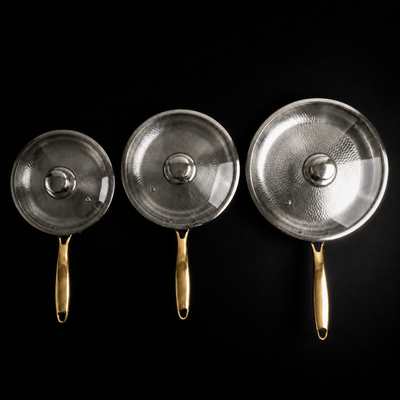 Hand-Hammered Titanium Pan - 3-piece set I Limited Edition