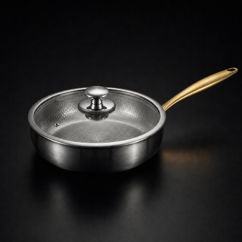 Hand-Hammered High-Wall Titanium Pan | Limited Edition