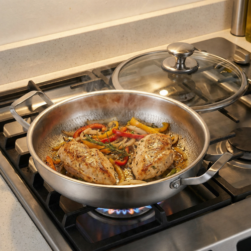 Titanium Pan with Two Handles I PFAS-Free & Durable