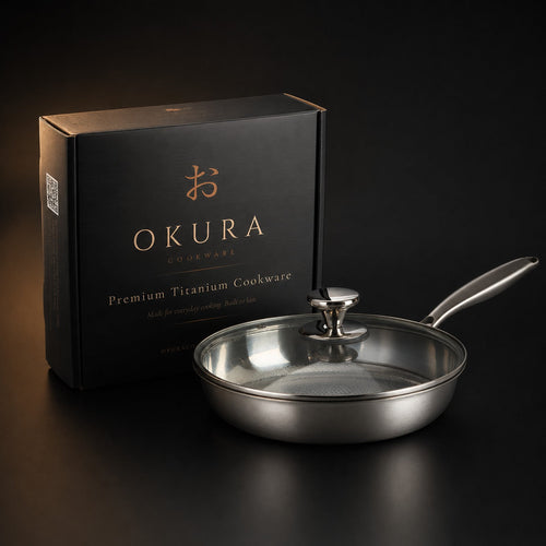 Hand-Hammered Titanium Pan - 3-piece set