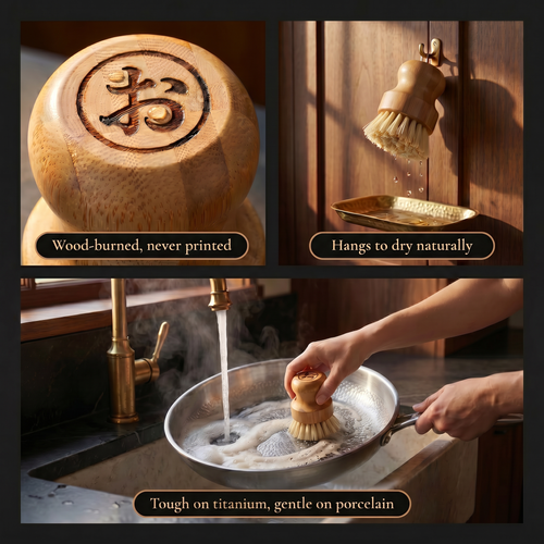Okura Tawashi — Organic Bamboo Dish Brush