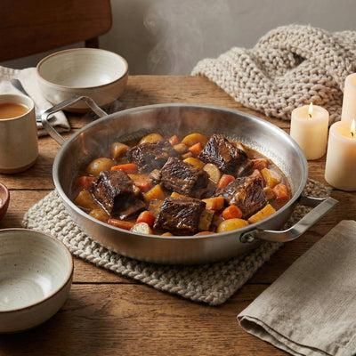 Hand-Hammered Titanium Pan with Two Handles
