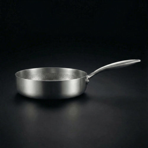 Hand-Hammered Titanium Family Set: 4 Pans & Utensils