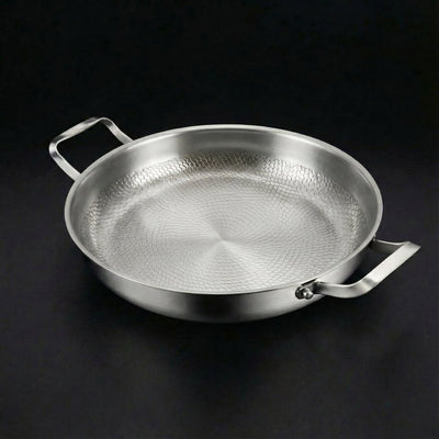 Hand-Hammered Titanium Family Set: 4 Pans & Utensils